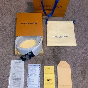 Louis Vuitton Black Leather Strap